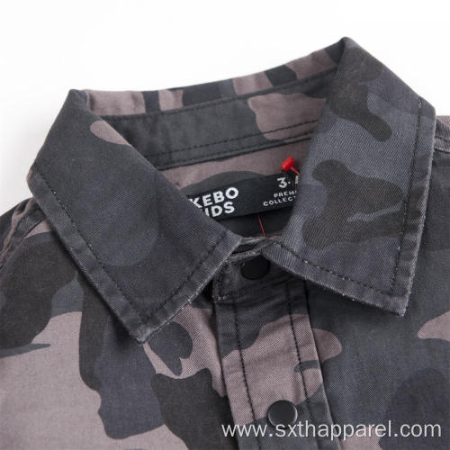 Fashion Camouflage Long Sleeve Shirt Men's Jacket